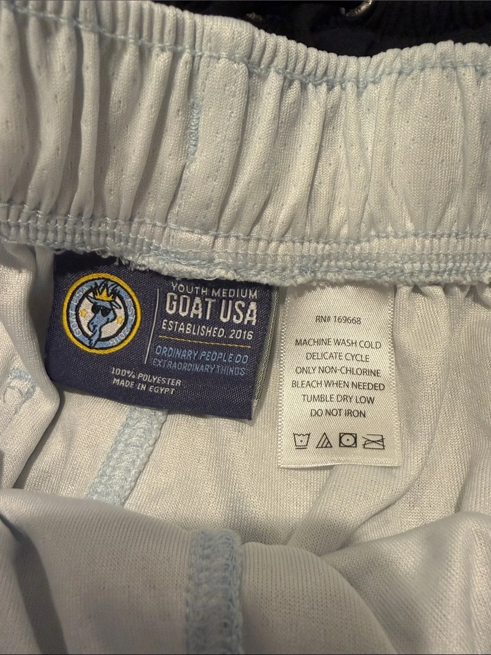 Kids GOAT USA Athletic Shorts with Drawstring, 3 Pair, Sz M